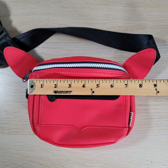Hunter x Target Fanny Pack Zippered Belt Bag Pouch Adjustable Strap Red Black - Picture 7 of 8